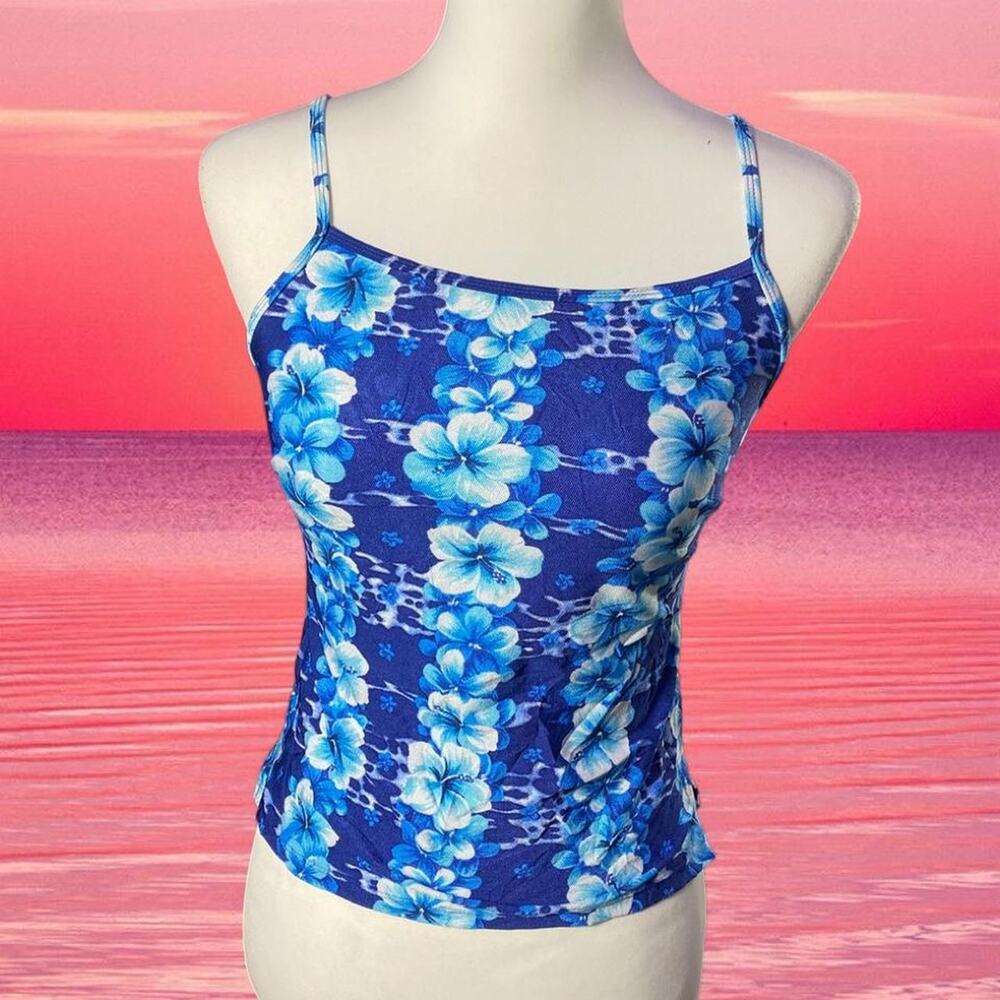 Vintage 90s Blue Floral Tank